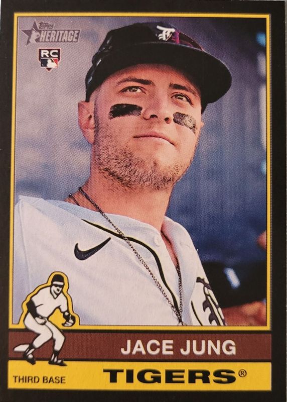 Jace Jung 2025 Topps Heritage #71 Black Border Rookie RAW