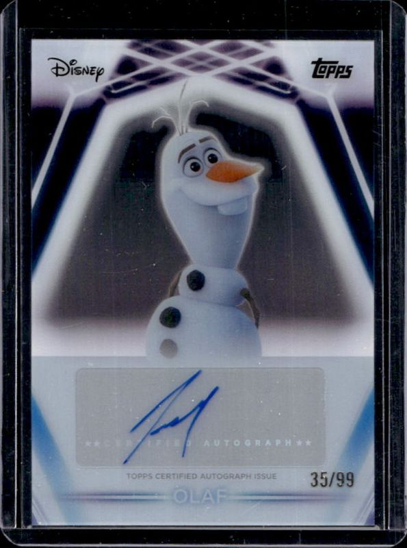Olaf 2026 Topps Disney Neon #TNA-JG Topps Neon Autographs PETG