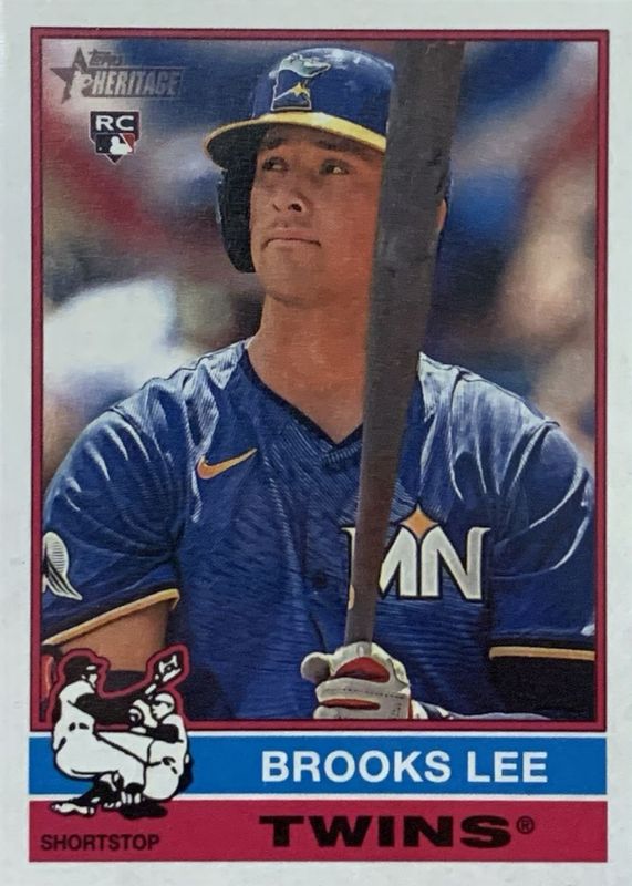 Brooks Lee 2025 Topps Heritage #63 Flip Stock /5 Rookie RAW