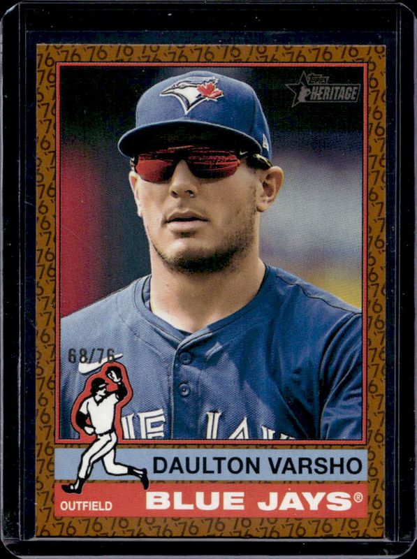 Daulton Varsho 2025 Topps Heritage #236 Color of the Year /76 RAW