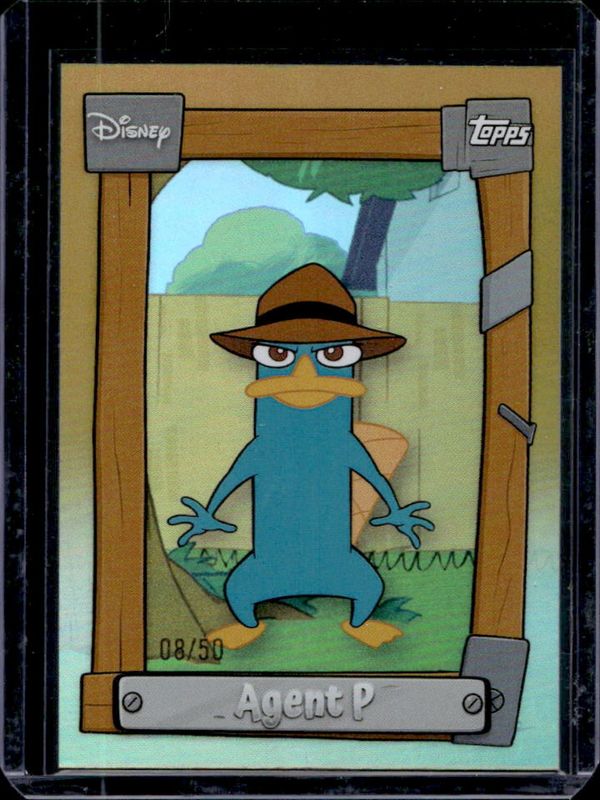 2026 Topps Disney Neon #P&F-20 Phineas & Ferb - Gold /50
