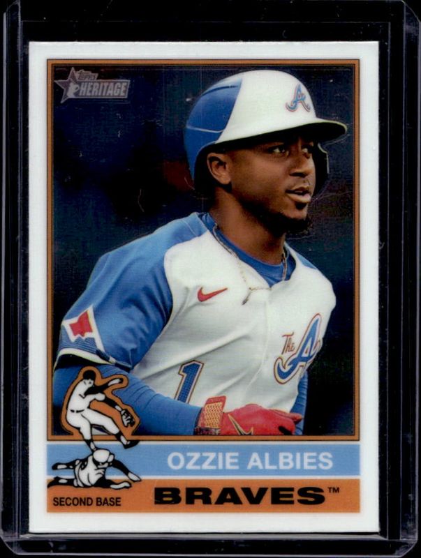 Ozzie Albies 2025 Topps Heritage #365 Chrome RAW