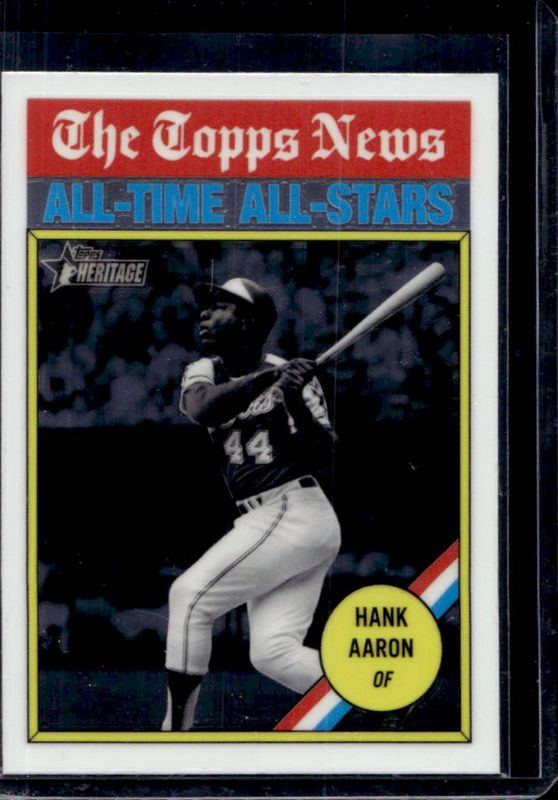 Hank Aaron 2025 Topps Heritage #346 Chrome RAW