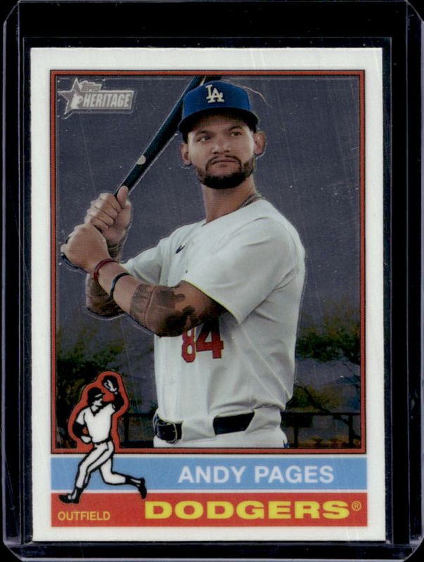 Andy Pages 2025 Topps Heritage #379 Chrome RAW