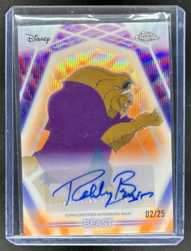 2026 Topps Disney Neon #CNA-RB Chrome Neon Etch Auto - Orange Wave Refractor /25
