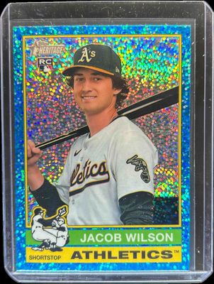 2025 Topps Heritage #15 Chrome - Light Blue Sparkle Refractor