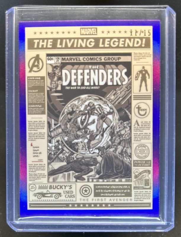 2026 Topps Brooklyn Collection Marvel Captain America #NH-20 Living Legend - Purple /15