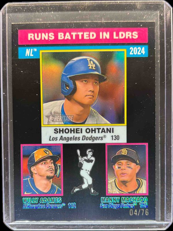 Willy Adames 2025 Topps Heritage #122 Chrome - Black Refractor /76 RAW