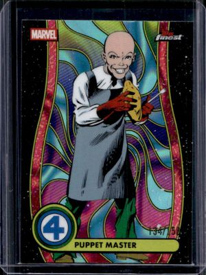 2026 Topps Marvel Finest The Fantastic Four 65th Anniversary #BL-072 1960s Blacklight Variation - Neon Black Lava Refractor /10