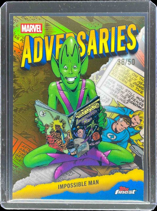 2026 Topps Marvel Finest The Fantastic Four 65th Anniversary #AD-06 Adversaries - Gold Refractor /50