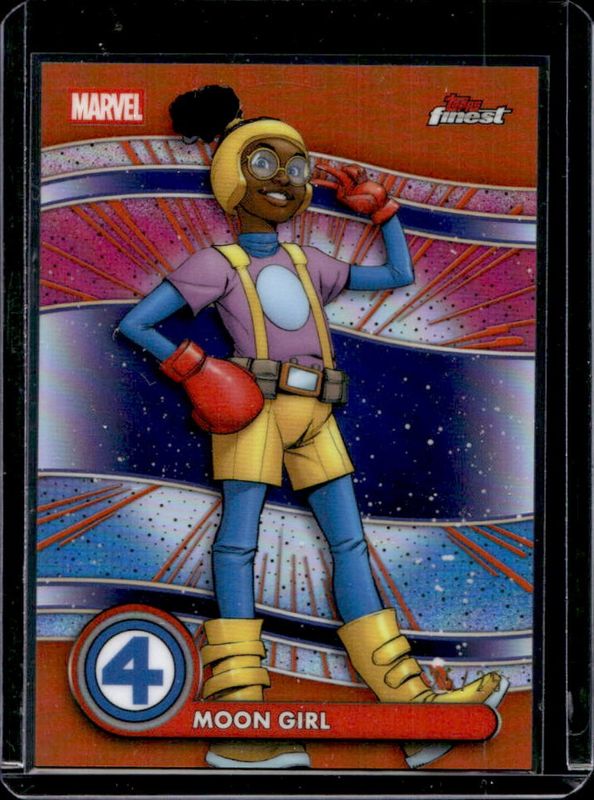 2026 Topps Marvel Finest The Fantastic Four 65th Anniversary #70 Uncommon - Orange Refractor /25