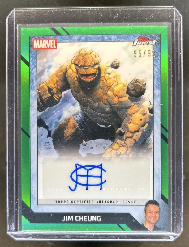 2026 Topps Marvel Finest The Fantastic Four 65th Anniversary #CB-JC Comic Book Artist Autographs - Green Refractor /99
