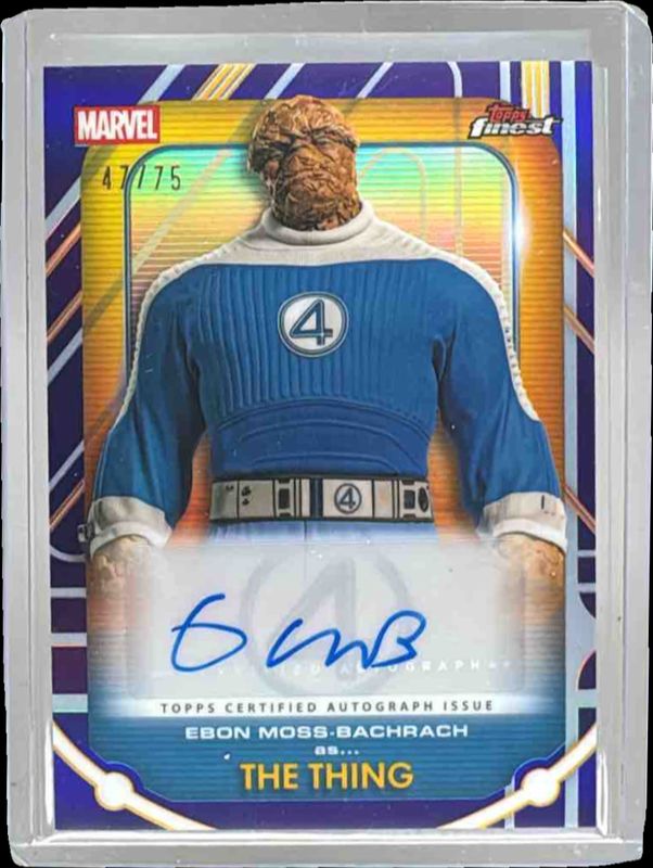 2026 Topps Marvel Finest The Fantastic Four 65th Anniversary #FA-EM Finest Autographs - Purple Refractor /75