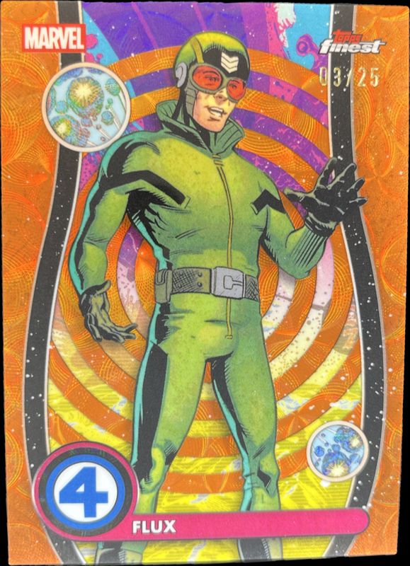 2026 Topps Marvel Finest The Fantastic Four 65th Anniversary #NZ-033 Negative Zone Variation - Orange Kaleidoscope /25