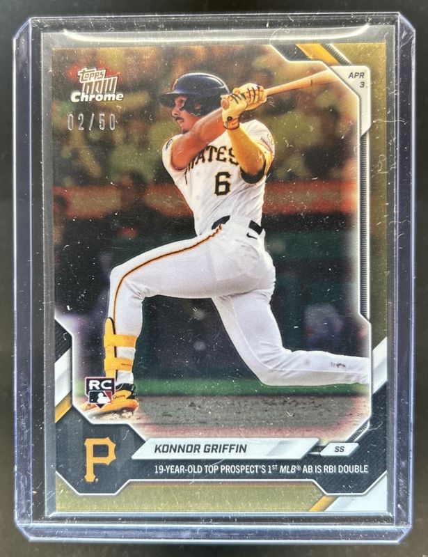 Konnor Griffin 2026 Topps Now #49 Chrome - Gold Refractor /50 