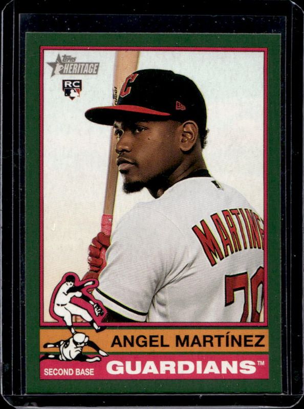 Angel Martinez 2025 Topps Heritage #338 Dark Green Border Rookie RAW