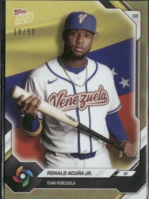 2026 Topps Now WBC Venezuela Team Set Gold Foil /50