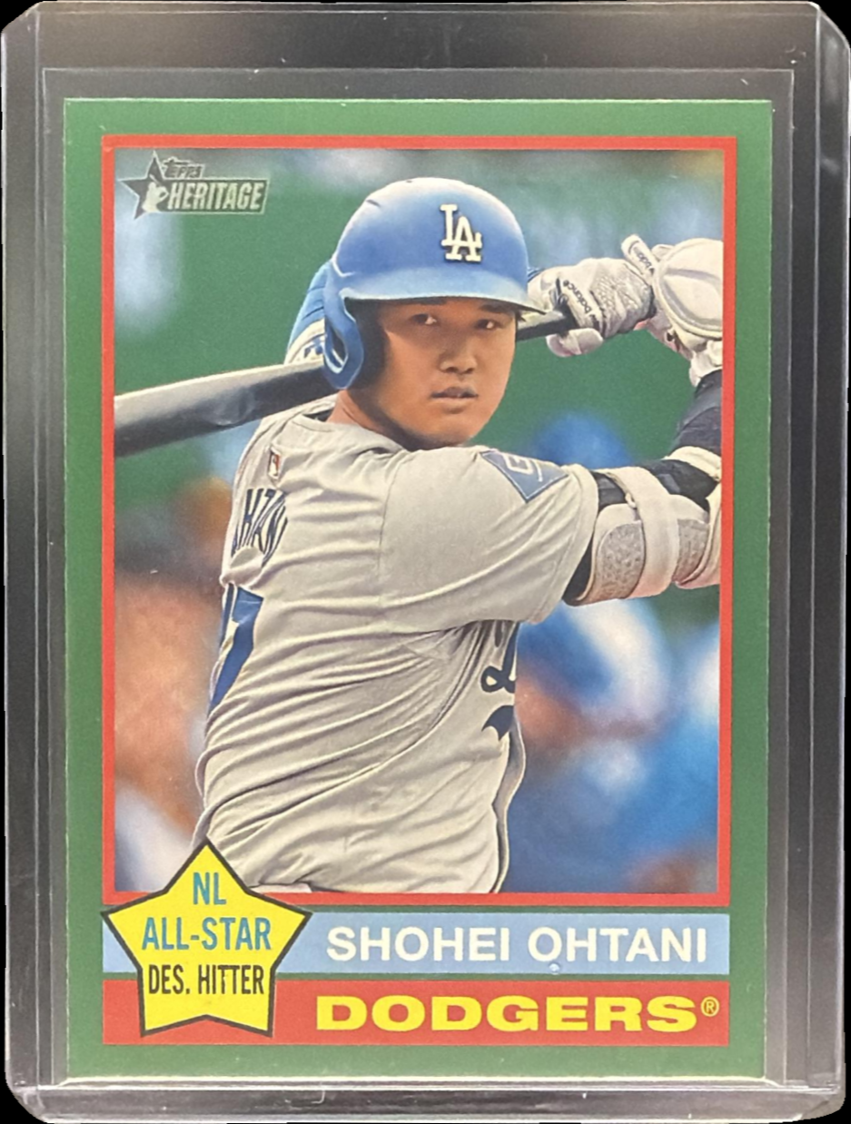 Shohei Ohtani 2025 Topps Heritage #148 Dark Green Border Price