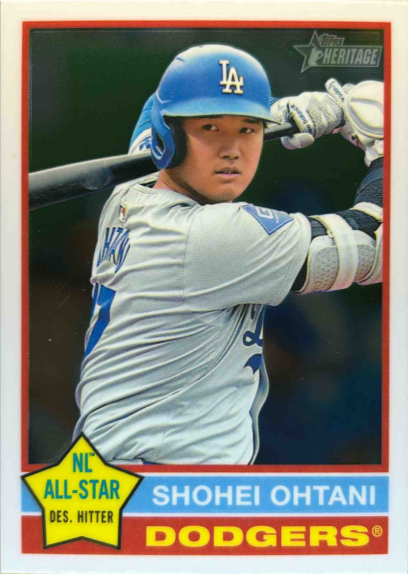 大谷翔平 2022 Topps Heritage Chrome＃150 2022 Topps Heritage #150 Shohei Ohtani Chrome #d/999 PSA 9