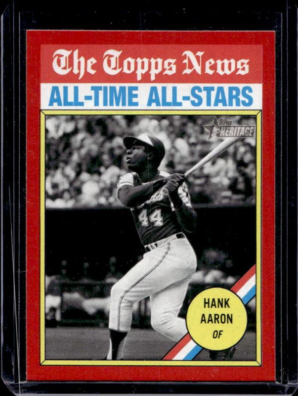 Hank Aaron 2025 Topps Heritage #346 Red Border RAW