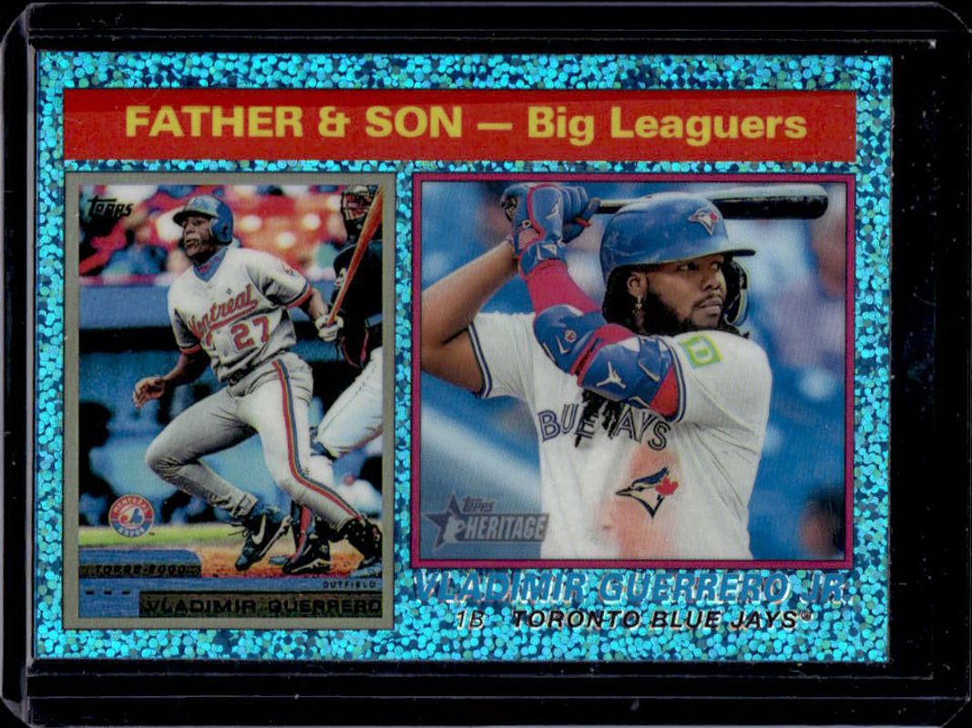 Vladimir Guerrero Jr. 2025 Topps Heritage #69 Chrome - Aqua Sparkle Refractor RAW
