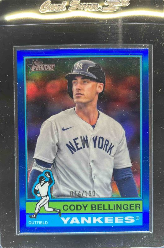 Cody Bellinger 2025 Topps Heritage #129 Chrome - Blue Refractor /150 RAW