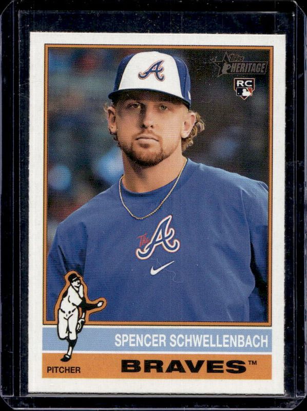 Spencer Schwellenbach 2025 Topps Heritage #58 Image Variation Rookie RAW