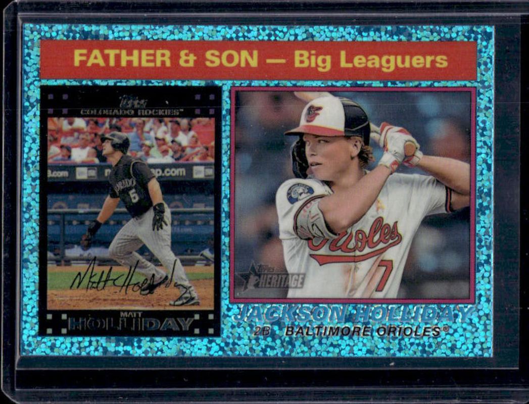 Matt Holliday 2025 Topps Heritage #66 Chrome - Light Blue Sparkle Refractor RAW