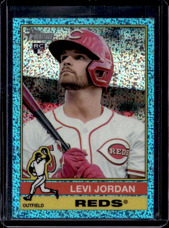 Levi Jordan 2025 Topps Heritage #88 Chrome - Light Blue