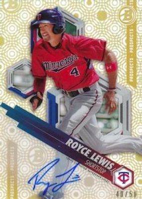 2018 Bowman High Tek #PHT-RL Prospects Autographs - Gold Rainbow /50