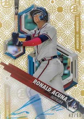 2018 Bowman High Tek #PHT-RA Prospects Autographs - Gold Rainbow /50