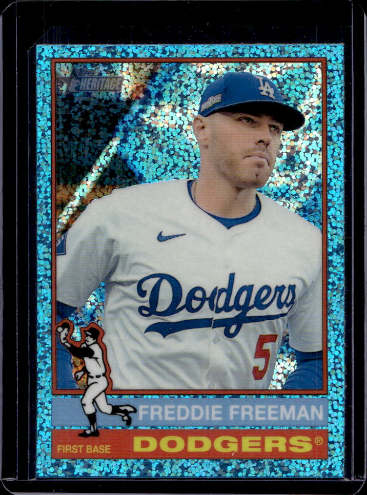 Freddie Freeman 2025 Topps Heritage #206 Chrome - Light Blue
