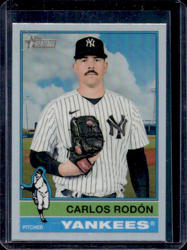 Carlos Rodon 2025 Topps Heritage #481 Chrome RAW