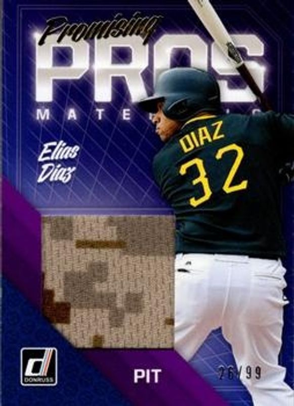 2018 Donruss #PPM-EL Promising Pros Materials - Gold /99