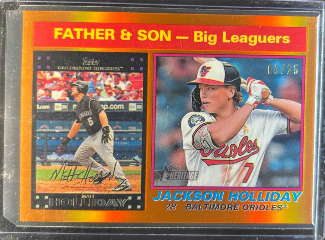 Matt Holliday 2025 Topps Heritage #66 Chrome - Orange Refractor /25 RAW