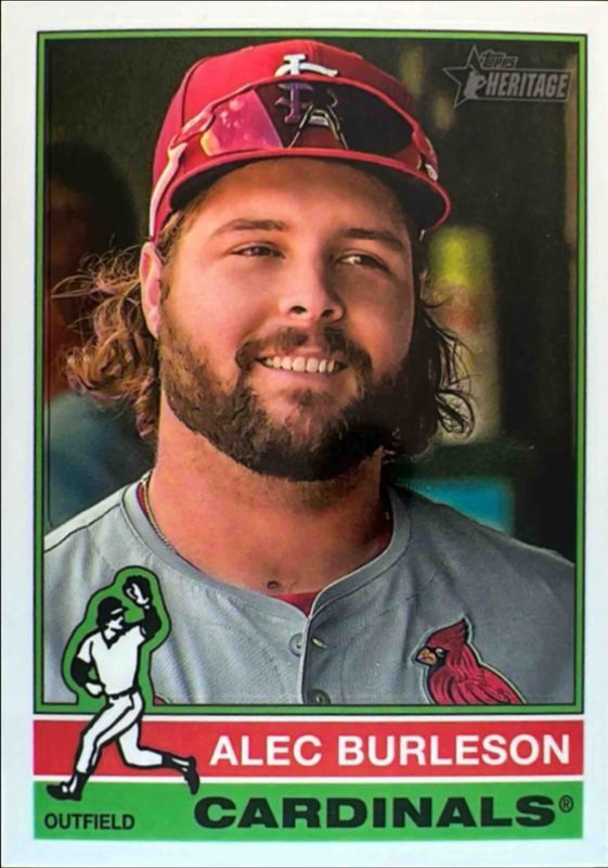 Alec Burleson 2025 Topps Heritage #98 Chrome RAW