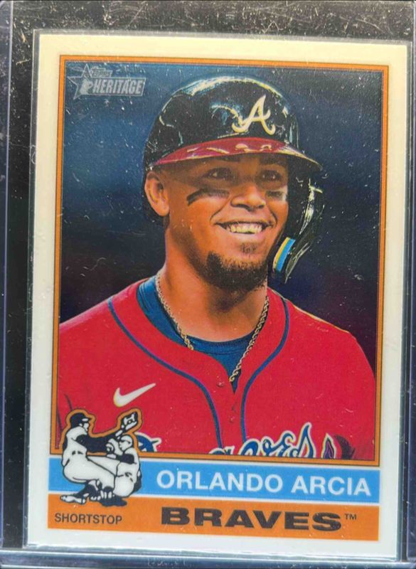 Orlando Arcia 2025 Topps Heritage #117 Chrome RAW