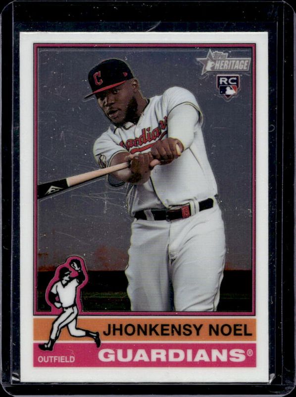 Jhonkensy Noel 2025 Topps Heritage #79 Chrome Rookie RAW