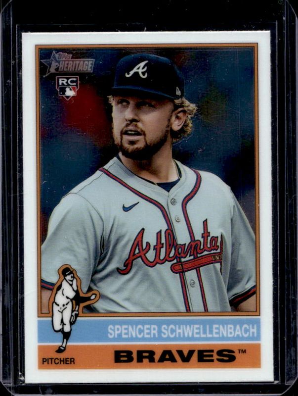 Spencer Schwellenbach 2025 Topps Heritage #58 Chrome Rookie RAW