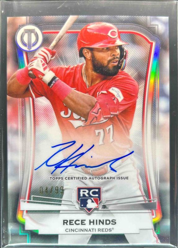 Rece Hinds 2025 Topps Tribute #LIA-RH League Inauguration Autograph /99 Rookie RAW