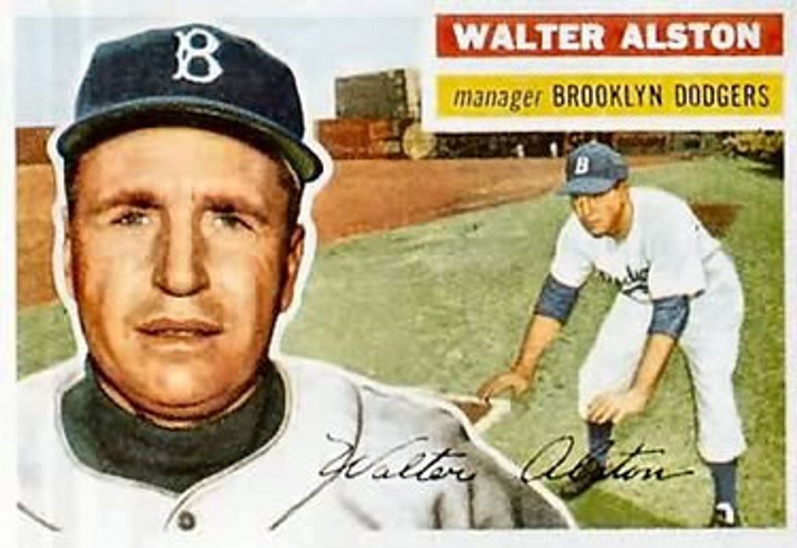 Walter Alston 1956 Topps #8a Base Rookie RAW