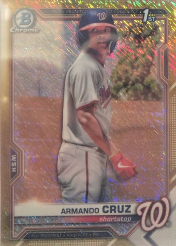 2021 Bowman Chrome #BCP-247 Prospects - Gold Shimmer Refractor /50 (1st)