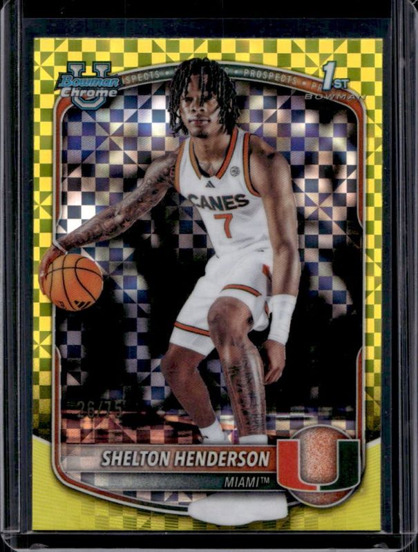 2025 Bowman #BCP-10 Chrome Prospects - Yellow X-Fractor /75