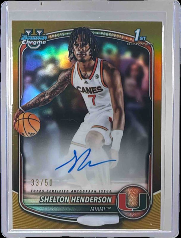 2025 Bowman #CPA-SH Chrome Prospect Autographs - Gold Refractor /50