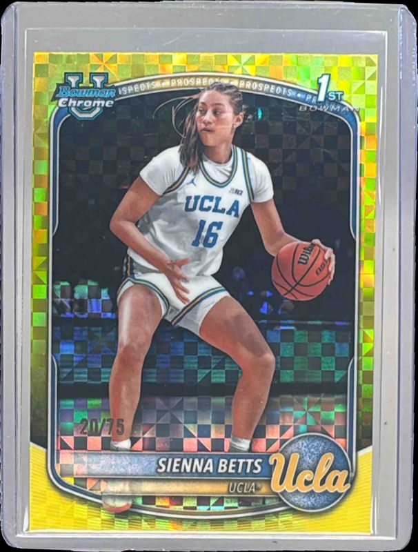 2025 Bowman #BCP-13 Chrome Prospects - Yellow X-Fractor /75