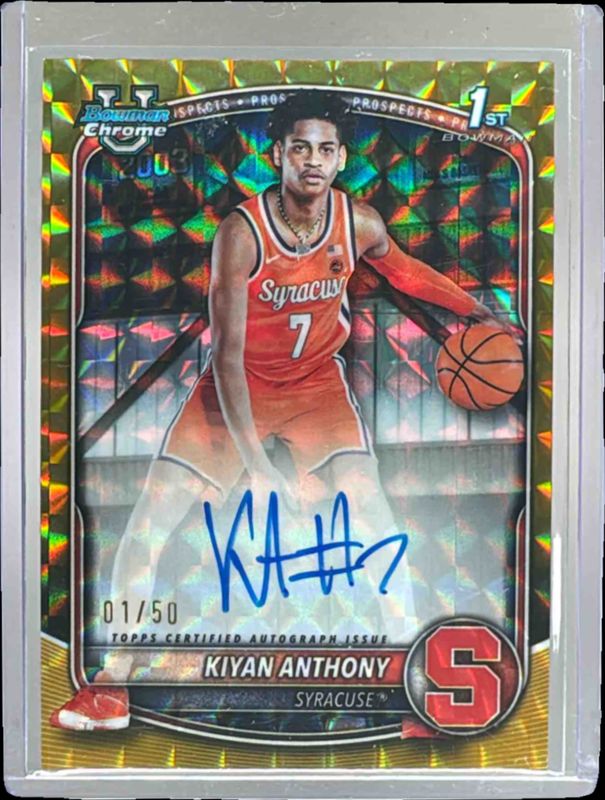 2025 Bowman #CPA-KA Chrome Prospect Autographs - Gold Geometric Refractor /50 (1st)