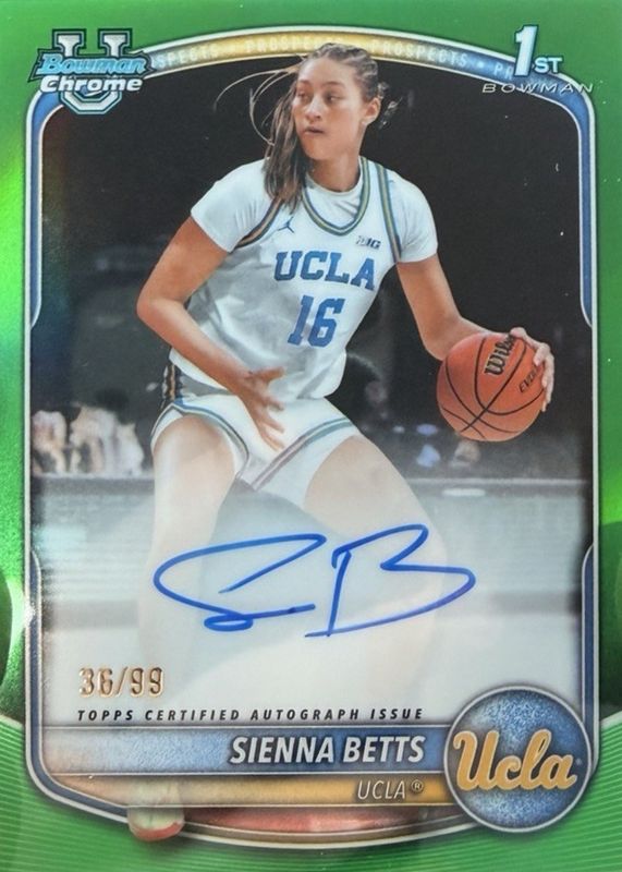 2025 Bowman #CPA-SB Chrome Prospect Autographs - Green Refractor /99 (1st)