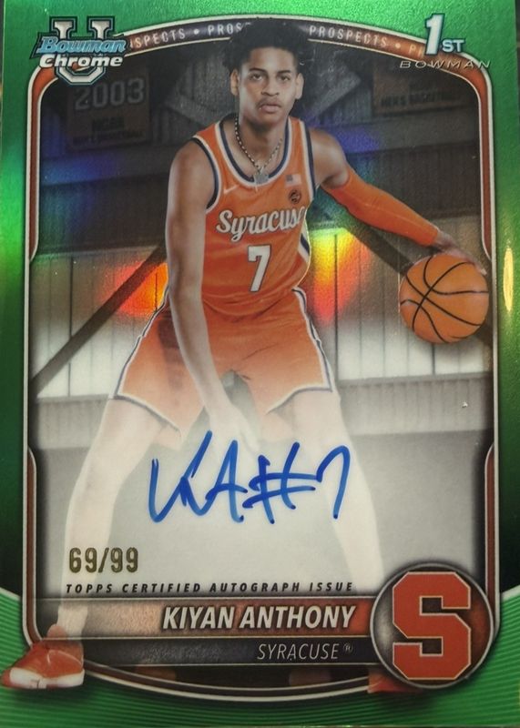 2025 Bowman #CPA-KA Chrome Prospect Autographs - Green Refractor /99 (1st)
