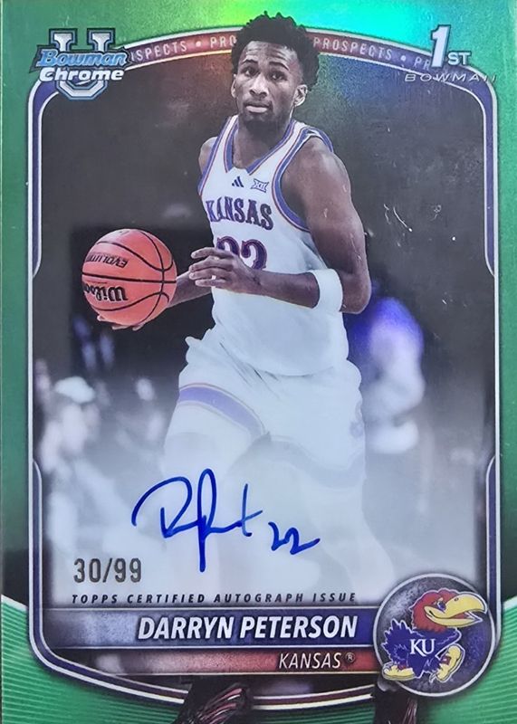 2025 Bowman #CPA-DP Chrome Prospect Autographs - Green Refractor /99 (1st)