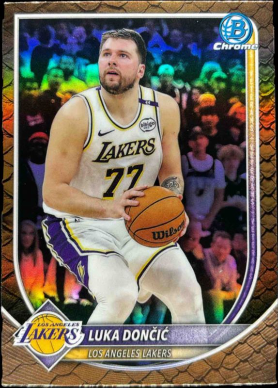 Luka Doncic 2025 Bowman #BCV-123 Chrome - Reptilian Refractor